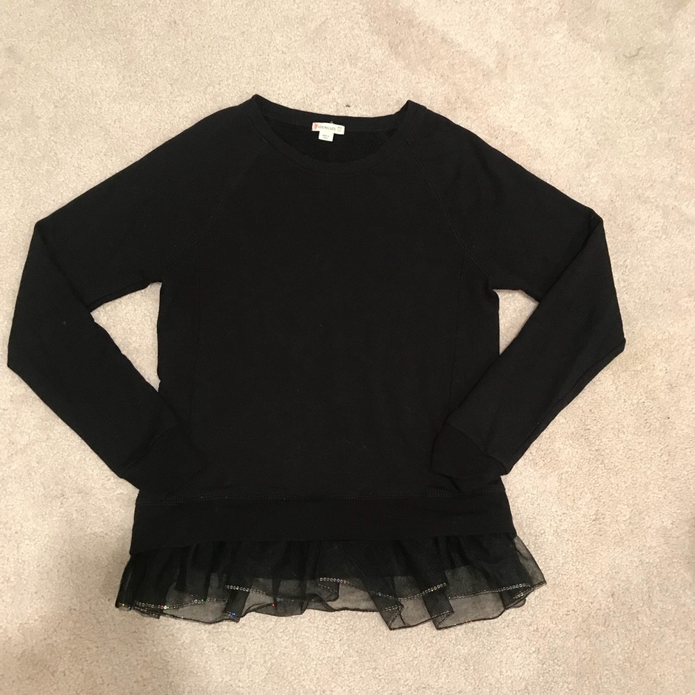 Girl’s Jersey Top with Tulle Ruffle